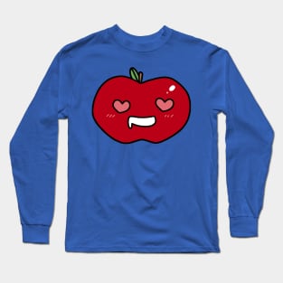 Heart Eyes Apple Long Sleeve T-Shirt